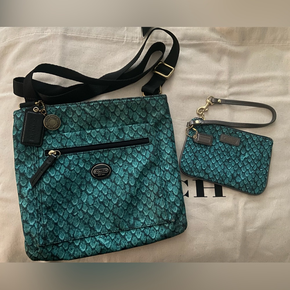 Vintage Coach Crossbody and Wristlet